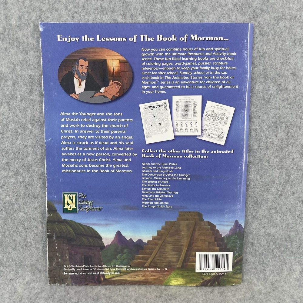 Book Of Mormon Activity Books Lot 6 Animated Stories Coloring Religious LDS Kids - Picture 3 of 16